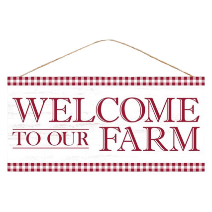 12.5"x6" Welcome To Our Farm