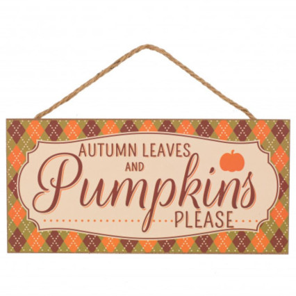 Autumn Leaves & Pumpkins Please Sign