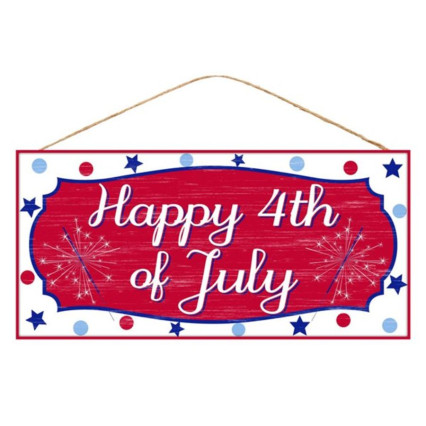 12" Happy 4th Of July Sign
