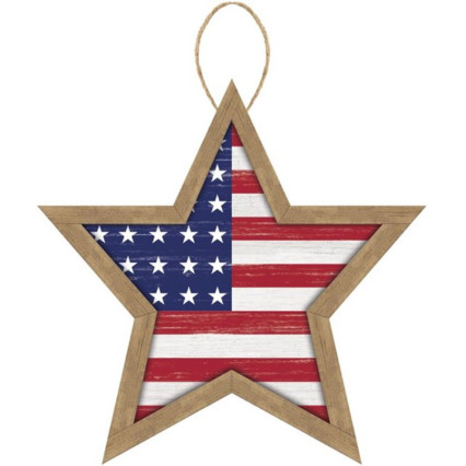 12" Stars & Stripes Star Shaped Sign