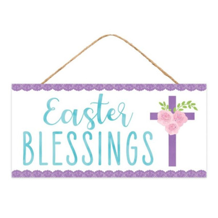 12.5" Easter Blessings Sign
