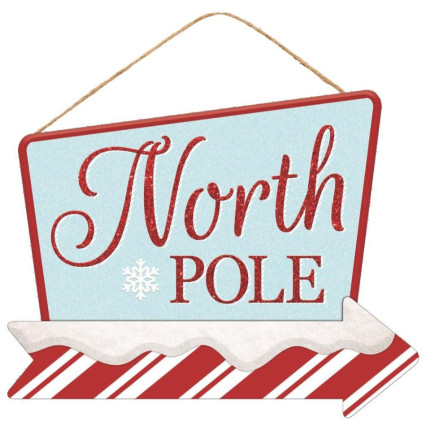 12" North Pole Sign
