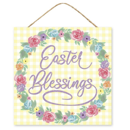 10" Easter Blessings Sign