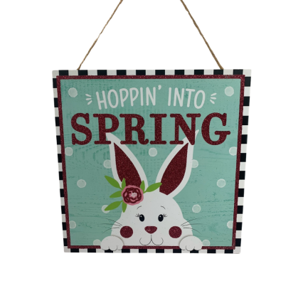Hoppin' Into Spring Sign