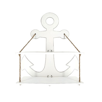22.85" Wood Anchor Shelf - White