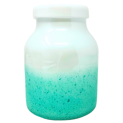 6" Glass Sea Salt Green Vase