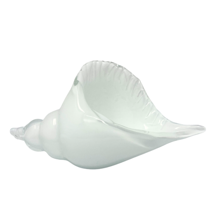 Clear/White Glass Shell Figurine