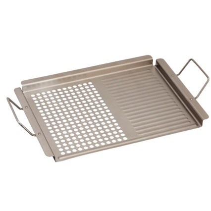 Tablecraft Dual Surface Stainless Steel Grilling Tray