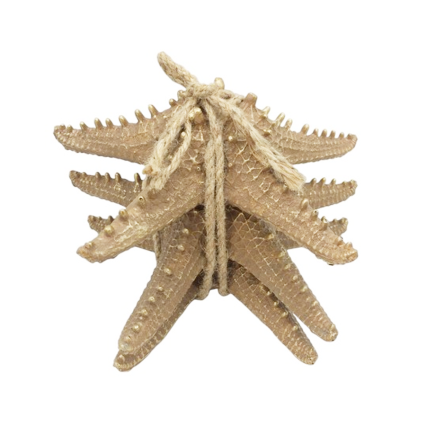 8.5" Chunky Starfish- Set of 3- Natural