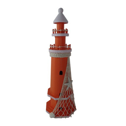 13" x 6" Star Fish Lighthouse- Red
