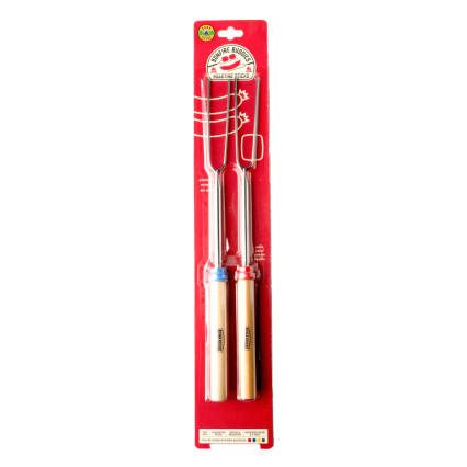 12" Bunkhouse Bonefire Buddies Roasting Sticks- 2pk, Blue & Red