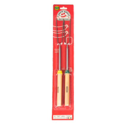 12" Bunkhouse Bonefire Buddies Roasting Sticks-2pk Yellow & Green