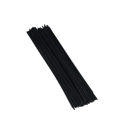 12" Chenille Stems - Black