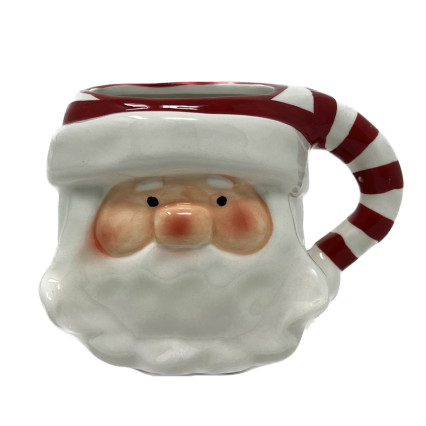 18 oz Ceramic Santa Mug - Short
