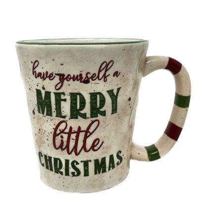 16 oz Ceramic Christmas Sentiments Mug - Merry Little Christmas