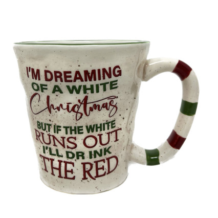 16 oz Ceramic Christmas Sentiments Mug - White Christmas