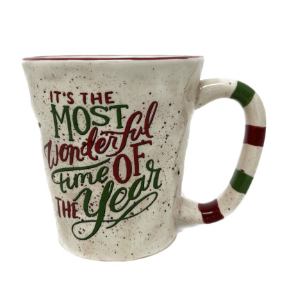16 oz Ceramic Christmas Sentiments Mug - Most Wonderful Time