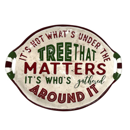 Ceramic Christmas Sentiments Platter
