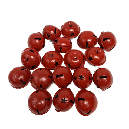 2" Metal Bell Ornament - Set of 18 - Red
