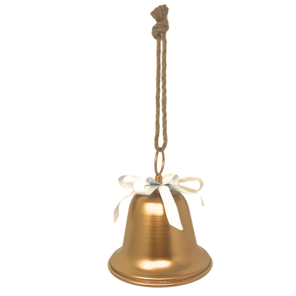 7" Copper Bell w/ White Bow