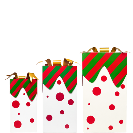 Red Polka Dot Metal Gift Box Set