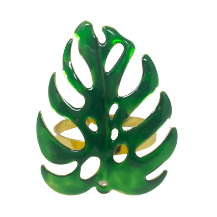 Monstera Leaf Napkin Rings - Set of 4