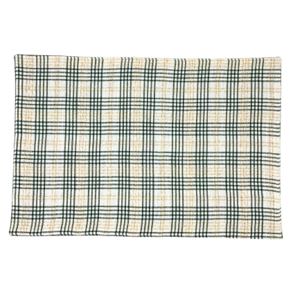 19" x 13" Green & Gold Plaid Placemat