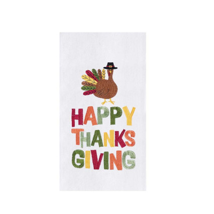 Happy Thanksgiving Turkey Flour Sack Towel