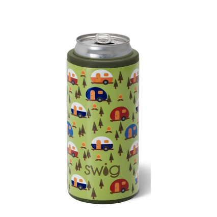 12oz Swig Skinny Can Cooler-Happy Camper