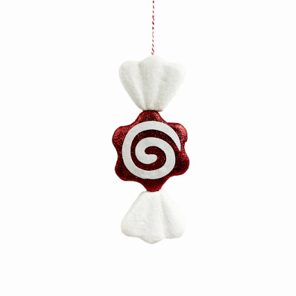 11" Glitter Candy Ornament
