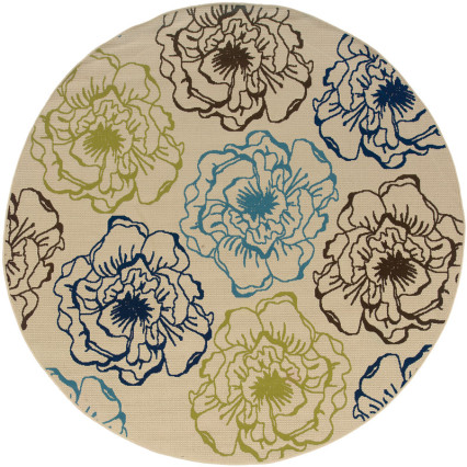 Caspian 3065Y Round Outdoor Rug