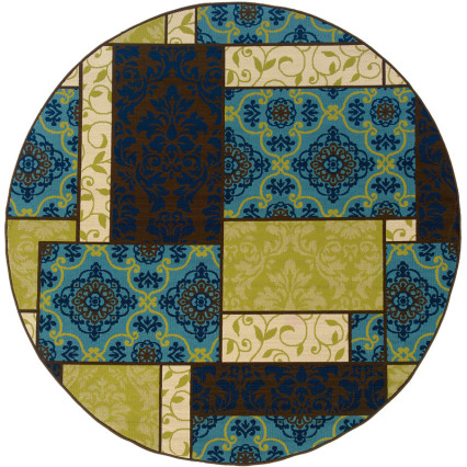 Caspian 3066V Round Outdoor Rug