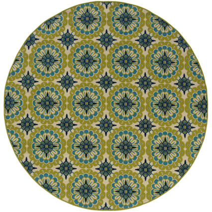 Caspian 8328W Round Outdoor Rug