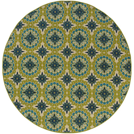 Caspian 8328W Round Outdoor Rug