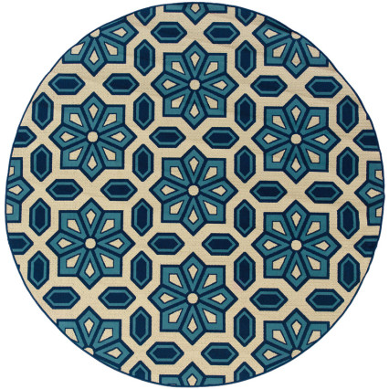 Caspian 969W Round Outdoor Rug