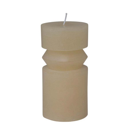 Unscented 6" Totem Pillar Candle-Cream