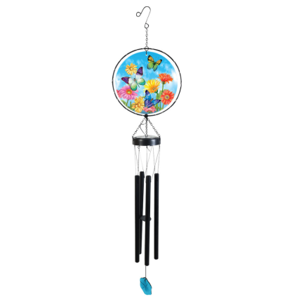 Welcome Butterflies Illuminated Wind Chime