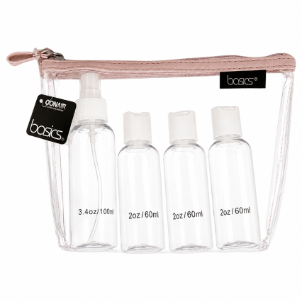 Clear Travel Pouch with Bottles
