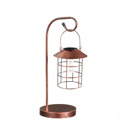 3 in 1 Solar Caged Bulb Lantern-Copper