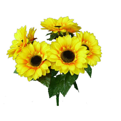 20"H Sunflower Bush x 7- Yellow