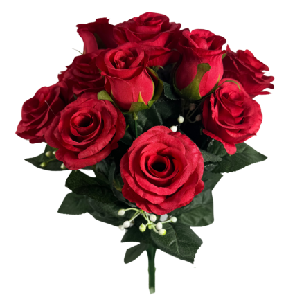 16" Rose Bush- Red