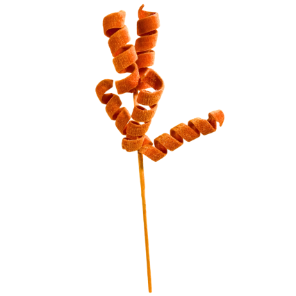 15" Burnt Orange Curly Pick