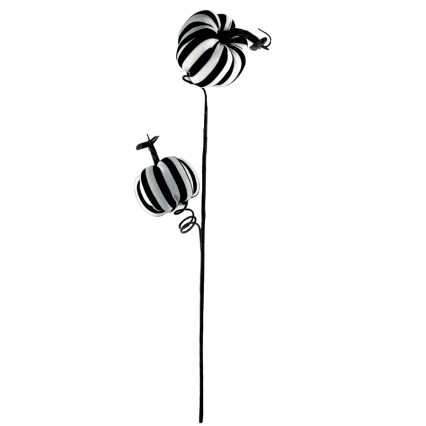 26" Black & White Pumpkin Pick