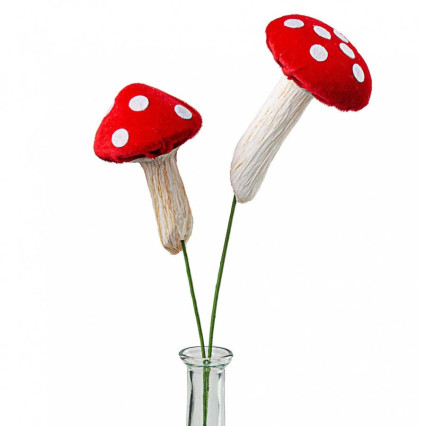 14" Mushroom Pick - Red