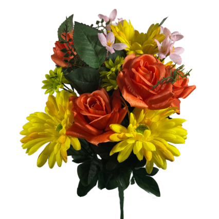19" Orange & Yellow Mixed Summer Bouquet