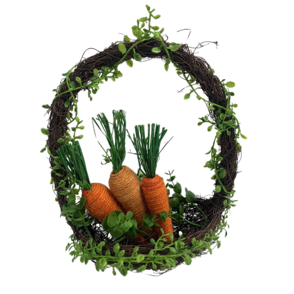 11" Spring Carrot Basket Arrangement