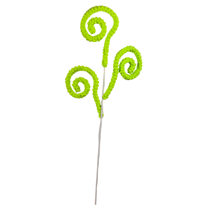 27" Neon Puff Spiral Spray- Green
