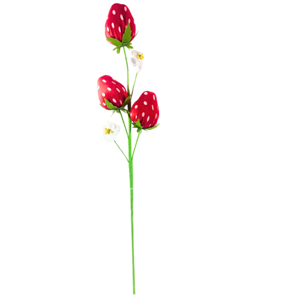 25" Plush Strawberry Spray