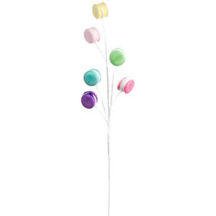 25" Multicolor Macaron Pastries Spray