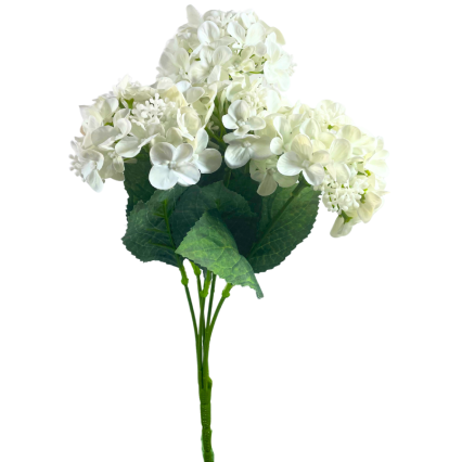 17" Real Touch Hydrangea Bush - Cream